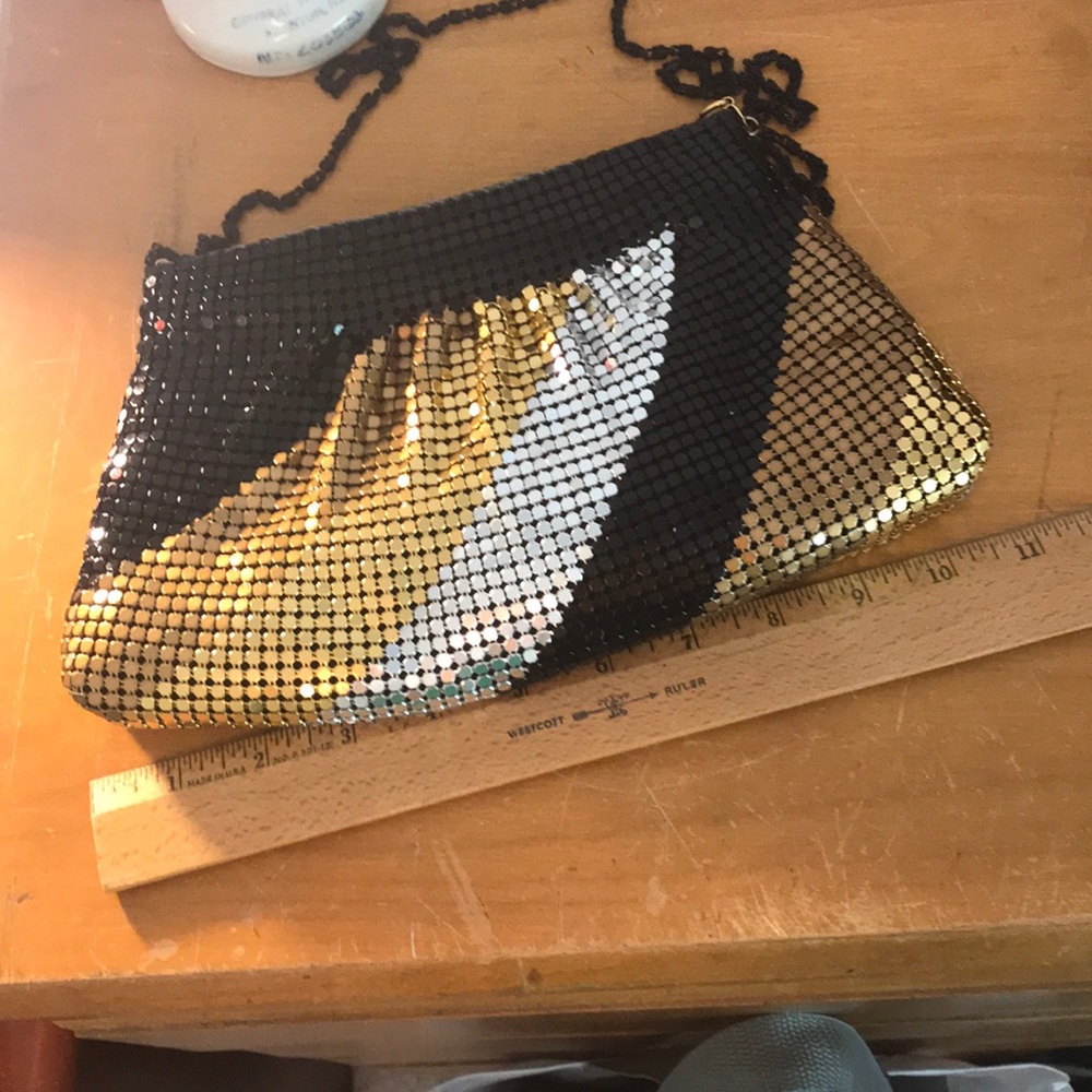 Vintage Black, Gold, and silver evening bag - Picture 4 of 5